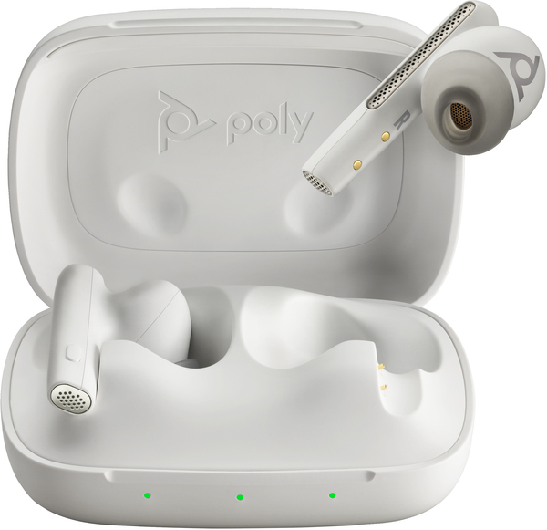 Poly Voyager Free 60 UC Wireless Earbuds with BT700 USB adapter, White