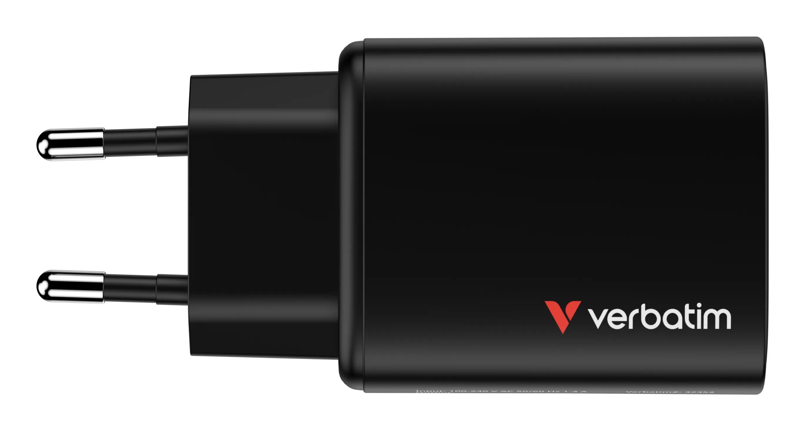 VERBATIM Essentials GaN Charger 65W - Virtal&auml;hde, musta