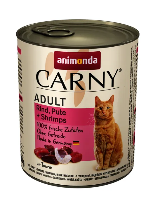 Animonda Carny Beef, Shrimp & Turkey, Kissan märkäruoka, Adult, 800 g