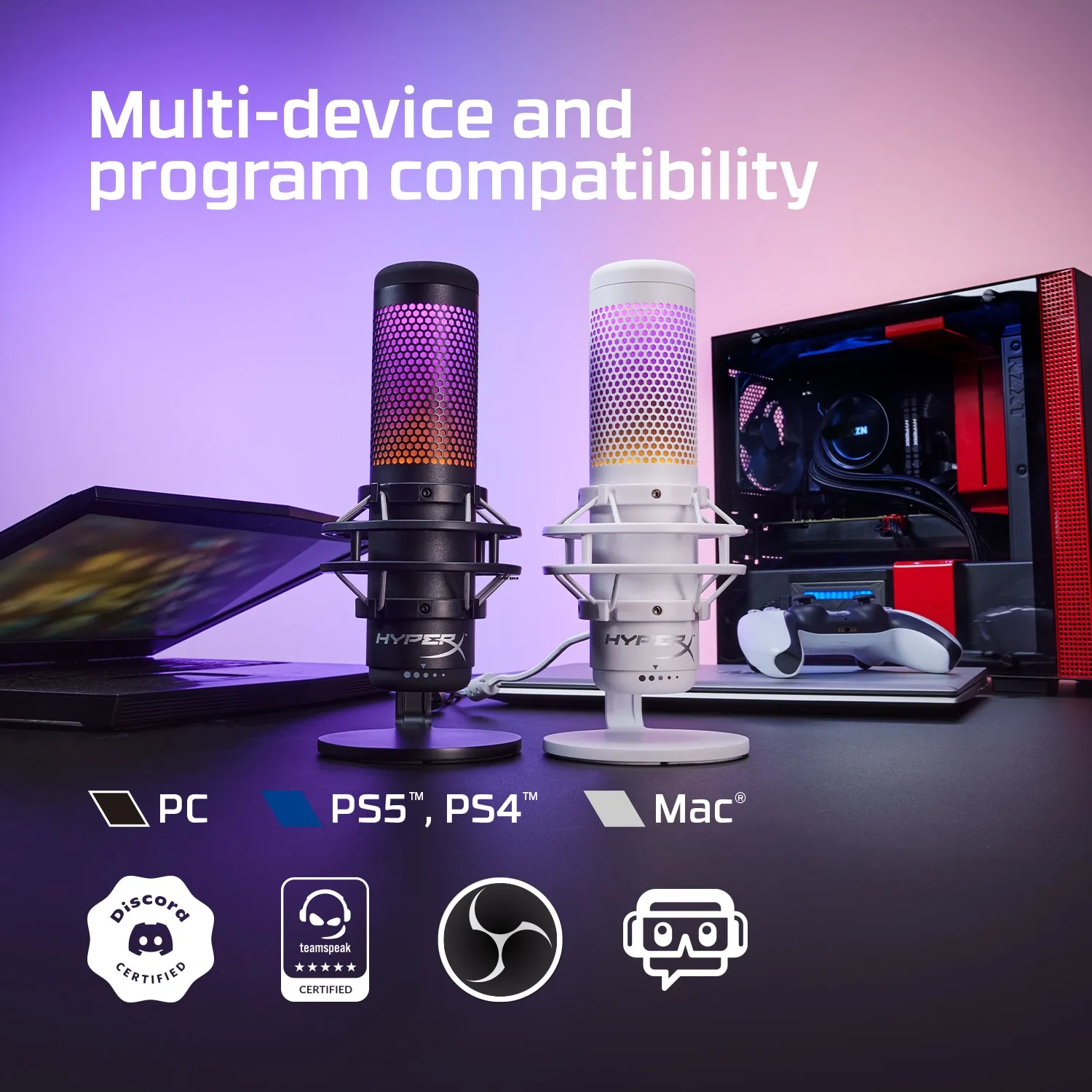 HyperX QuadCast S USB - microphone, black