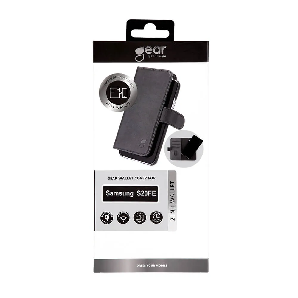 GEAR Wallet, Galaxy S20 FE - 2-in-1 Wallet Case, Black