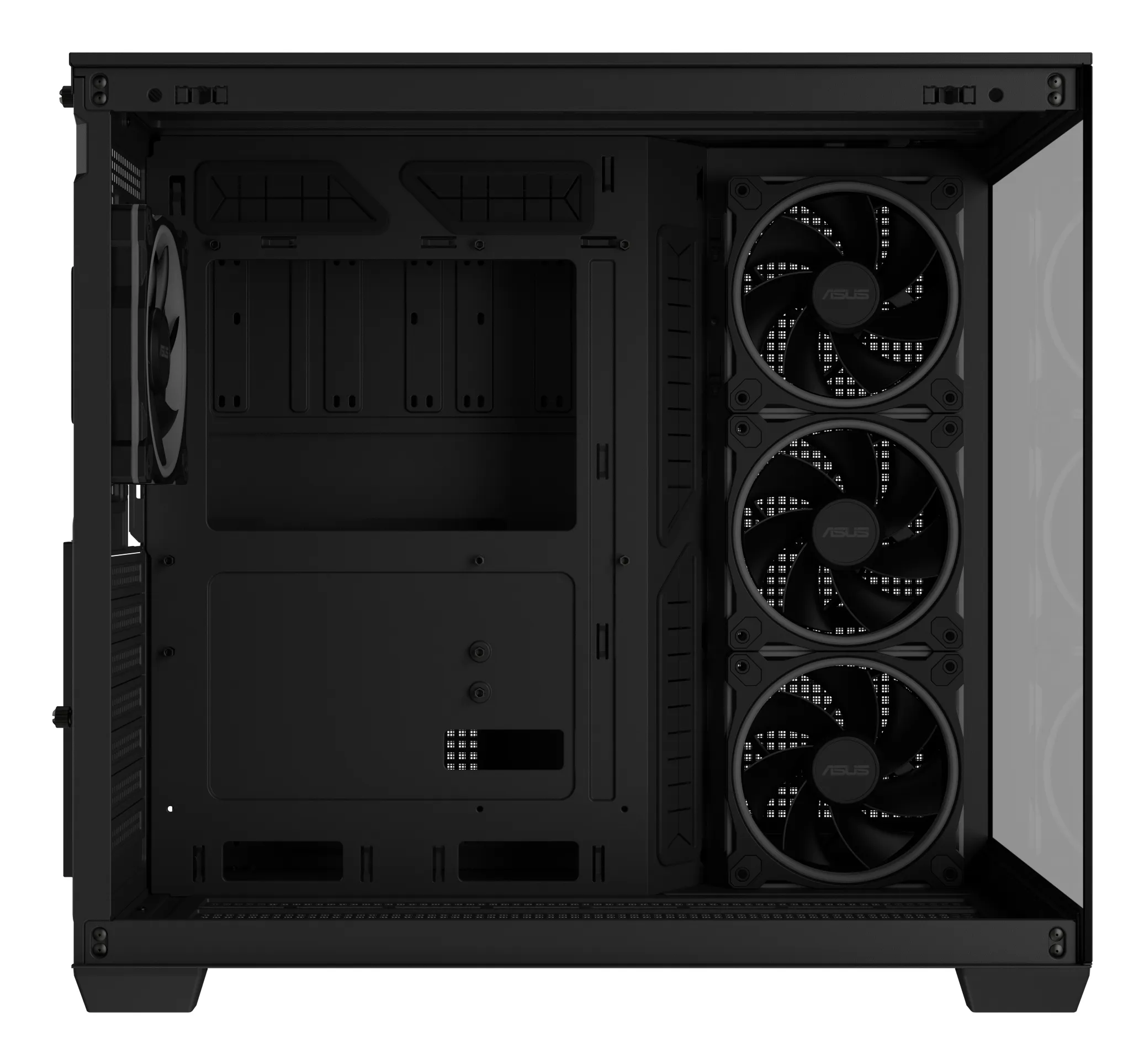 ASUS A32 PLUS Midi-Tower Case with window, with RGB lighting, Black