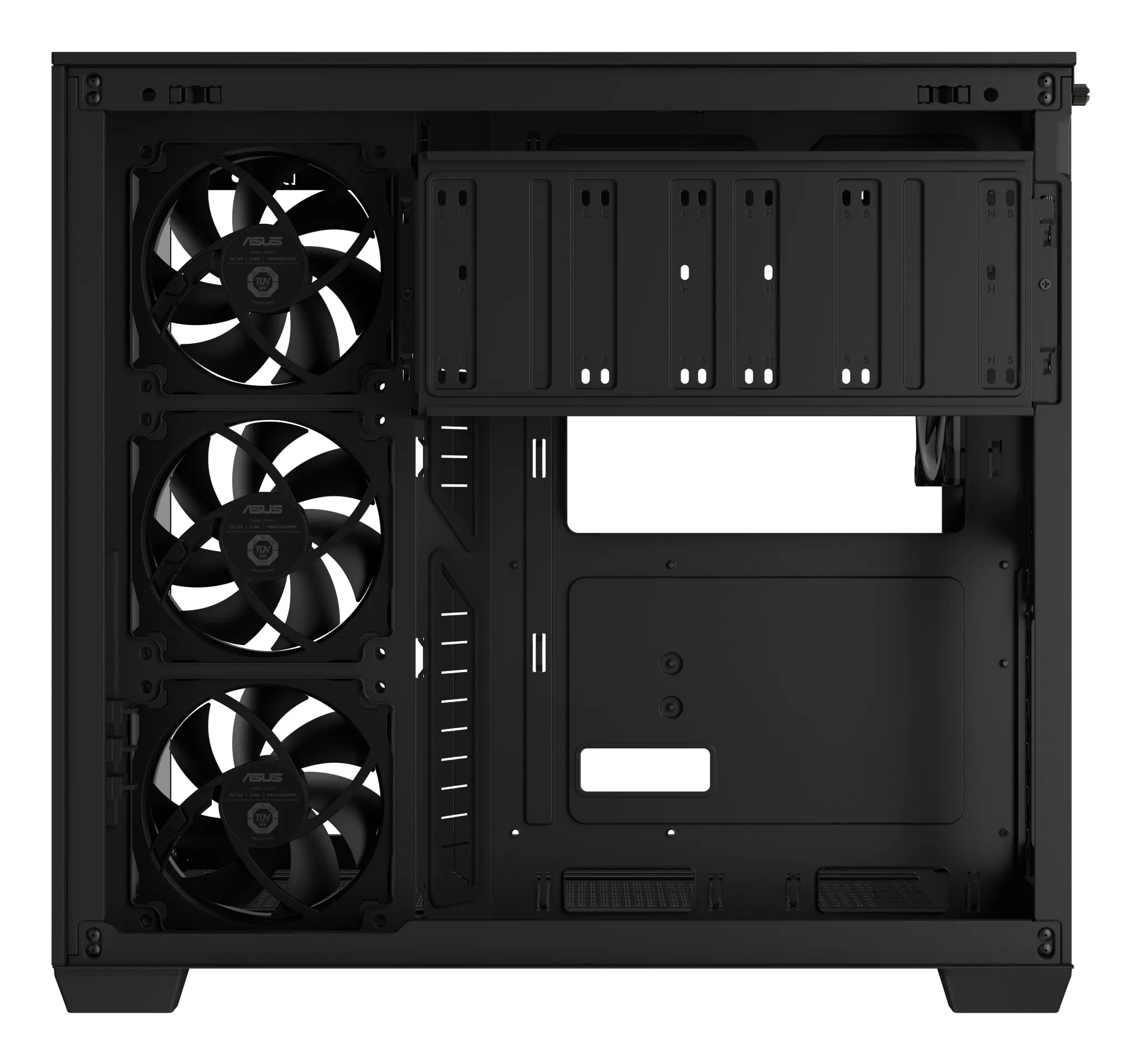ASUS A32 PLUS Midi-Tower Case with window, with RGB lighting, Black