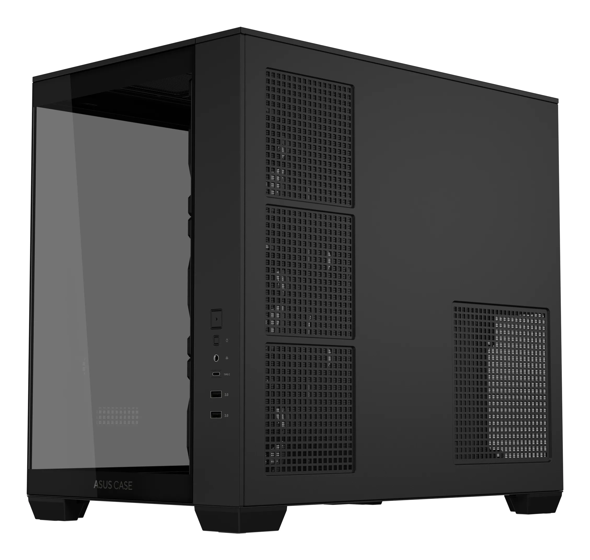 ASUS A32 PLUS Midi-Tower Case with window, with RGB lighting, Black