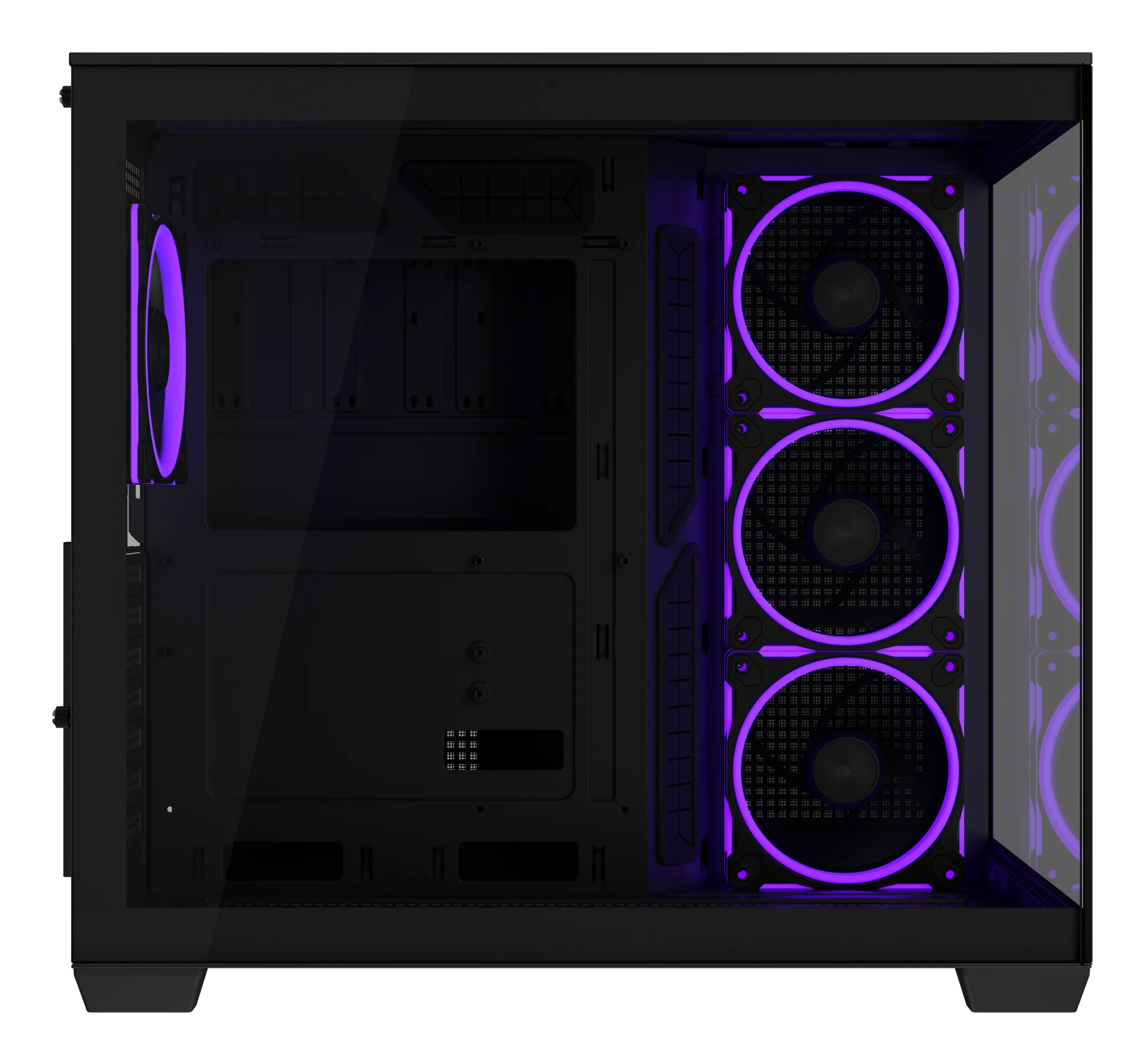 ASUS A32 PLUS Midi-Tower Case with window, with RGB lighting, Black