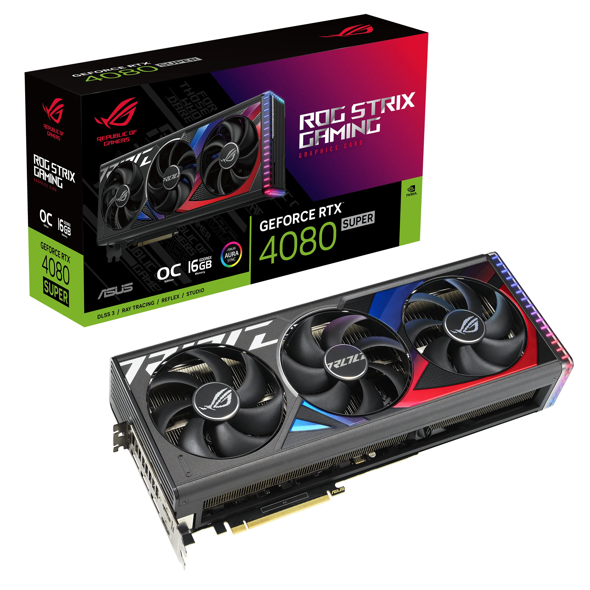 Asus GeForce RTX 4080 SUPER 16GB ROG Strix OC Gaming - graphics card