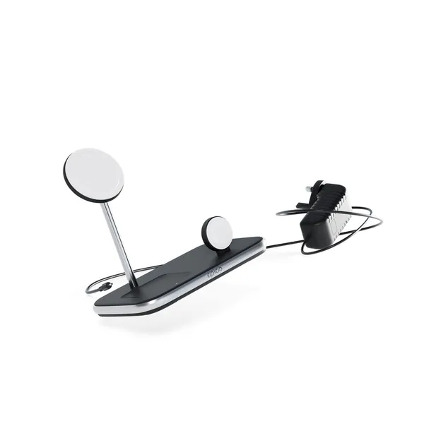 Epico 3IN1 MagSafe Wireless Charger with UK adapter - black