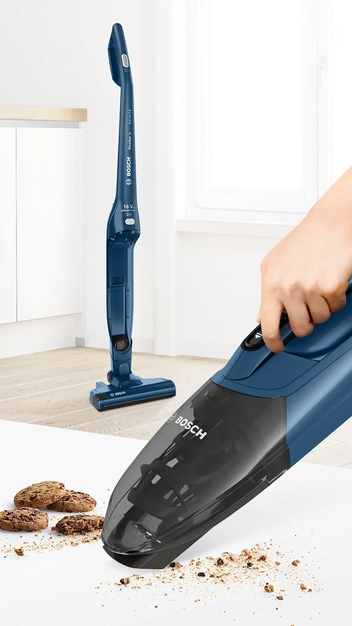Bosch Readyy'y Serie 2 BBHF216 14.4V -varsi-imuri, sininen