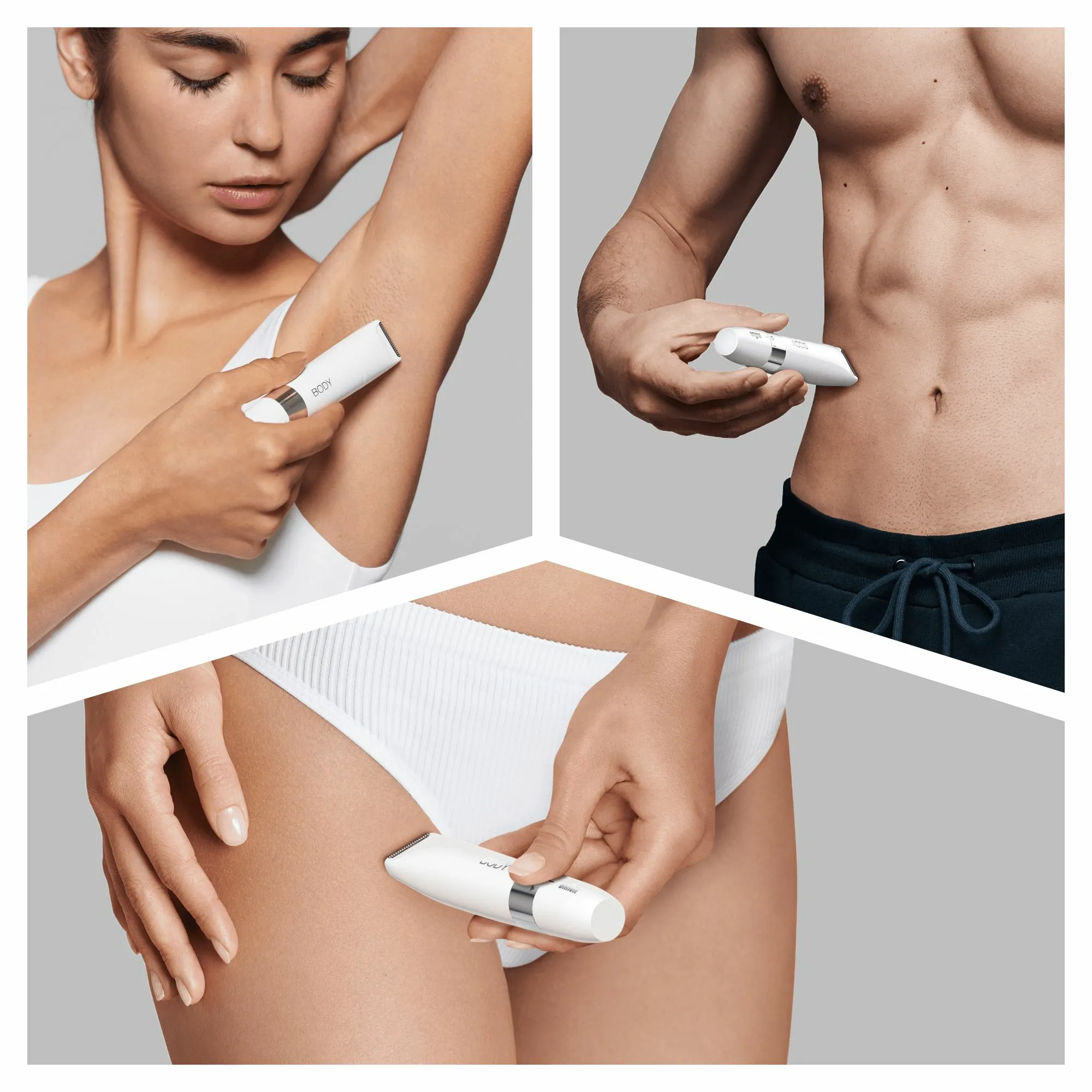 Braun Body Mini Trimmer BS1000 -trimmeri, valkoinen