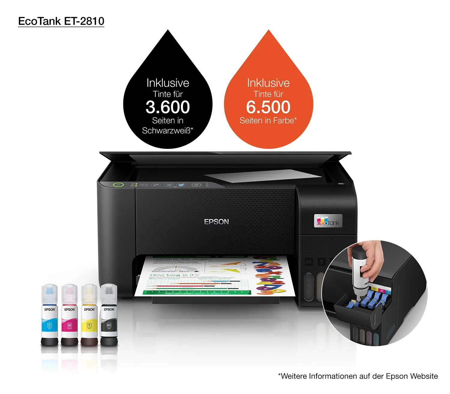 Epson EcoTank ET-2810 A4 - Inkjet All-in-One Printer