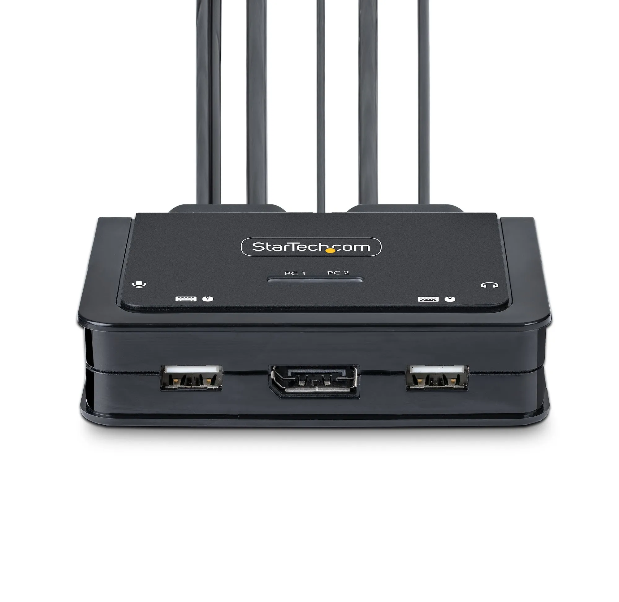 2-Port Hybrid Cable KVM Switch 4K DP