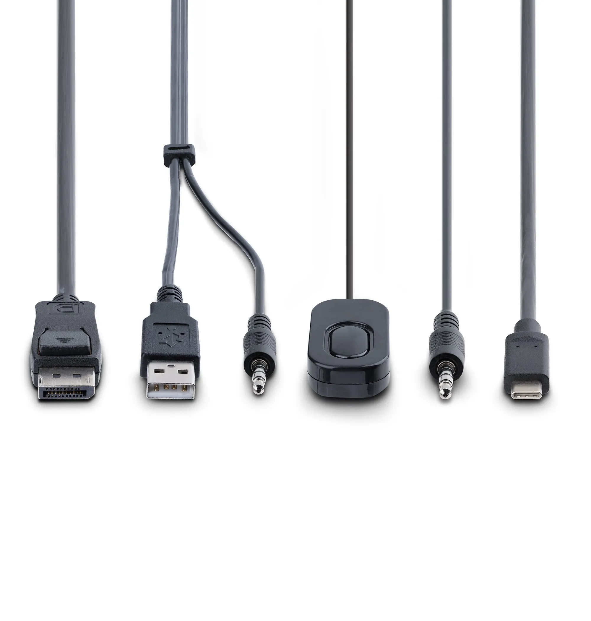 2-Port Hybrid Cable KVM Switch 4K DP