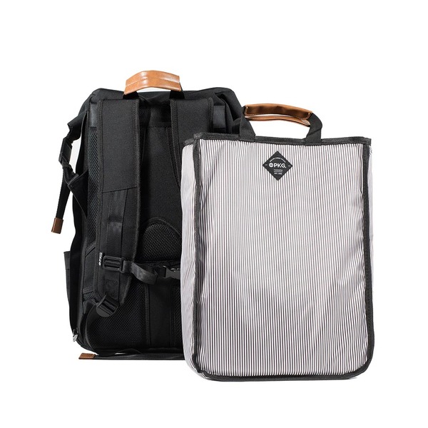 PKG Concord Rolltop Backpack for up to 16" laptops, Black