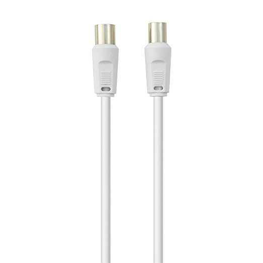 75dB Antenna Coax cable, White (2m)