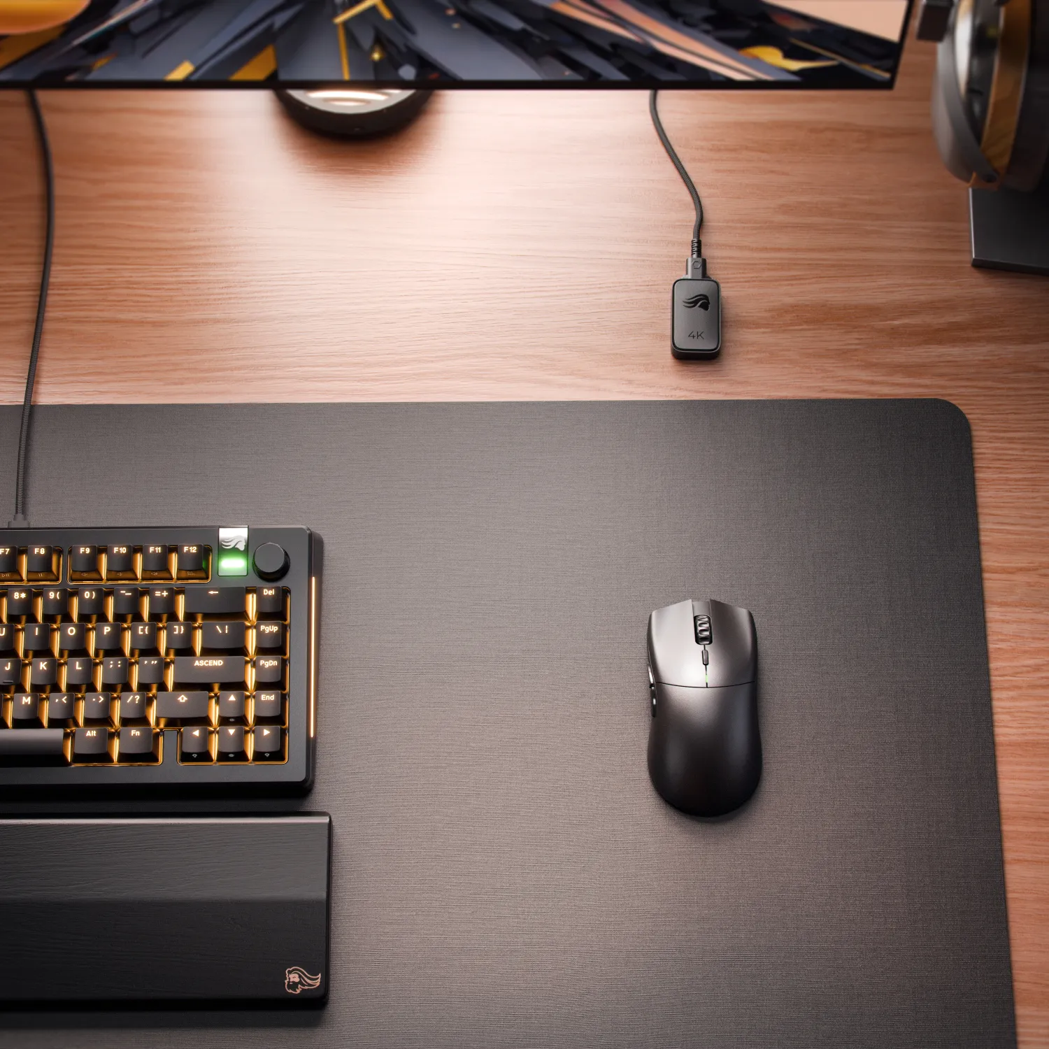 Glorious Series 2 PRO 4K/8K - tr&aring;dl&ouml;s spelmus, Svart