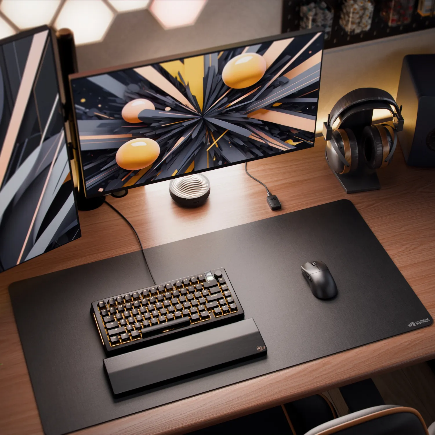 Glorious Series 2 PRO 4K/8K - tr&aring;dl&ouml;s spelmus, Svart