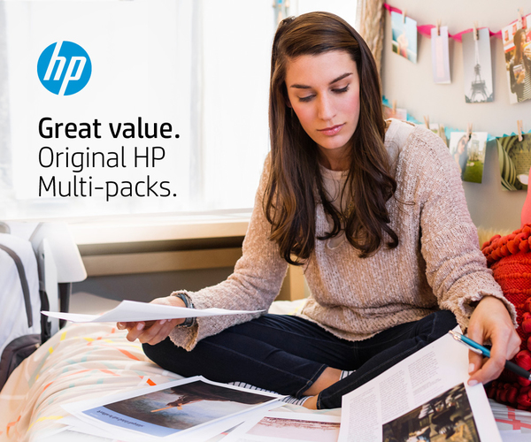 HP 301 - 2 pakettia - musta, s&auml;vytetty kolmiv&auml;rinen - alkuper&auml;inen - mustekasetti/paperipaketti malleihin Deskjet 1000 J110, 1050A J410, 1051A J410, 10XX, 10XX