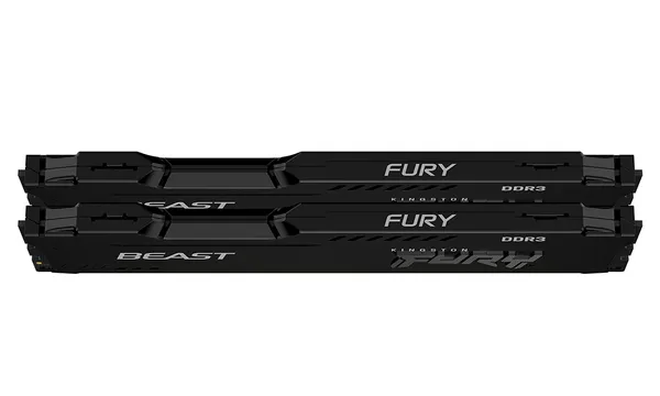 Kingston 16GB (2 x 8GB) Fury Beast, DDR3 1600MHz, CL10 - memory, Black