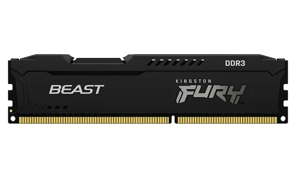 Kingston 16GB (2 x 8GB) Fury Beast, DDR3 1600MHz, CL10 - memory, Black