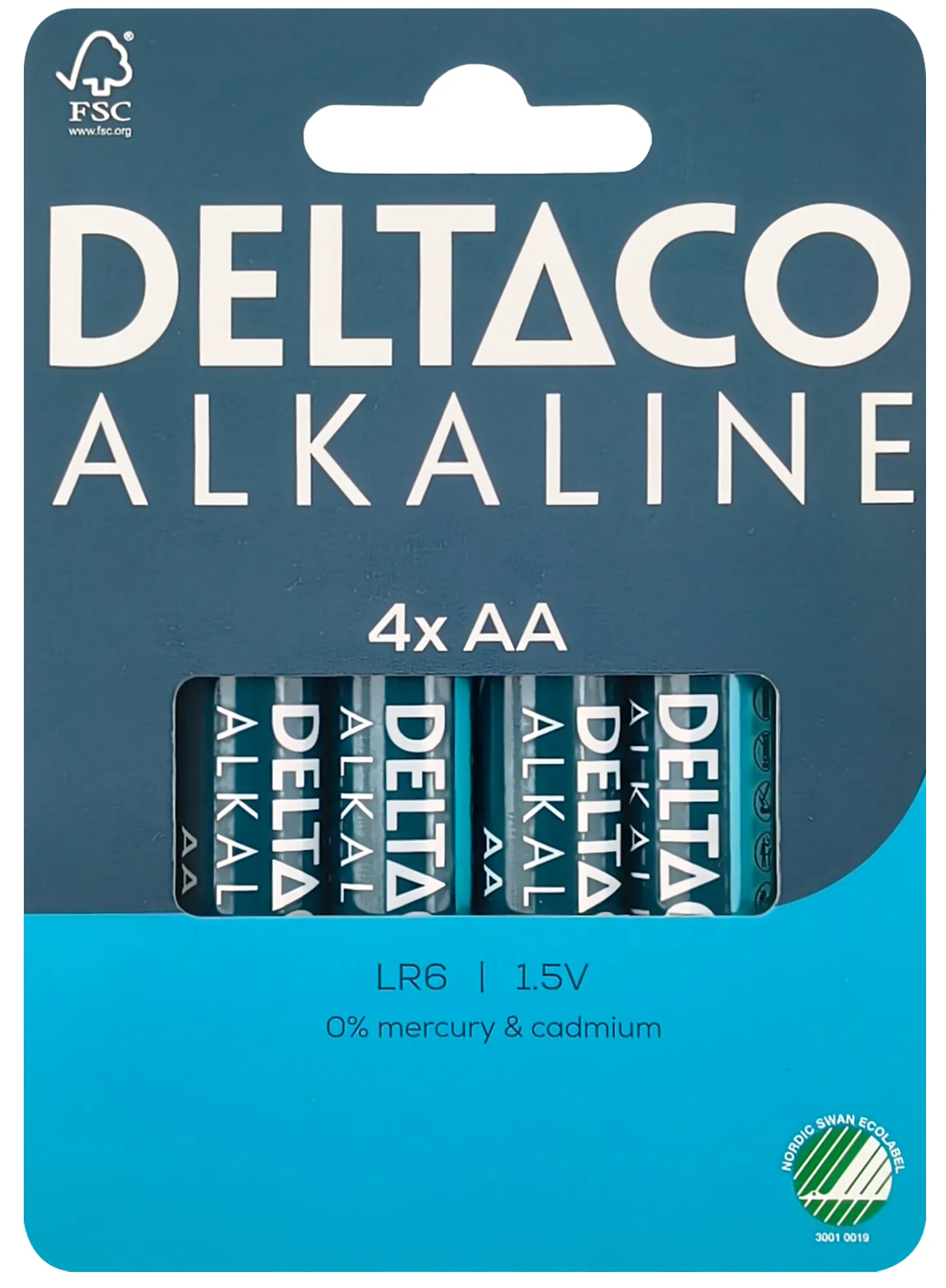 DELTACO AA alkaline 4-pack