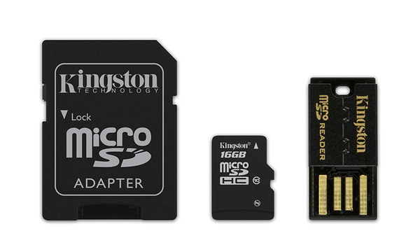 Kingston 16GB - microSDHC +SD Adapter