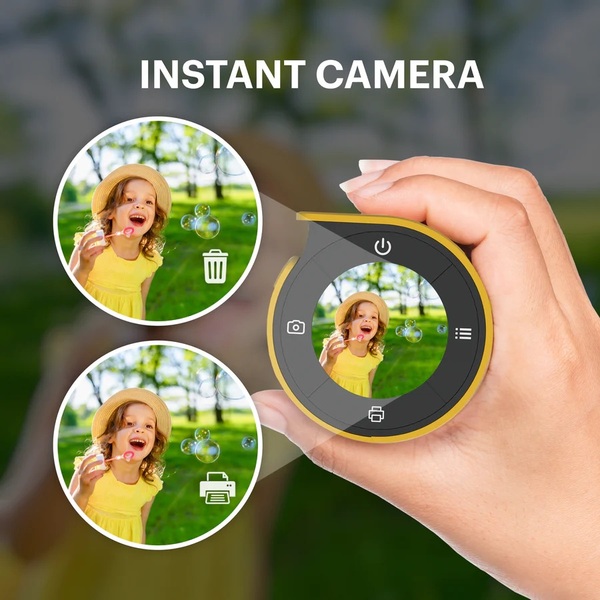 KODAK Instant Camera Memo Shot MS100 Yellow Bundle