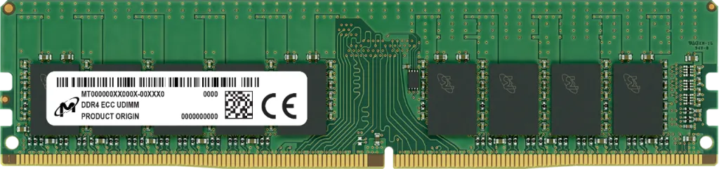 Micron DDR4 ECC UDIMM 16GB 1Rx8 3200