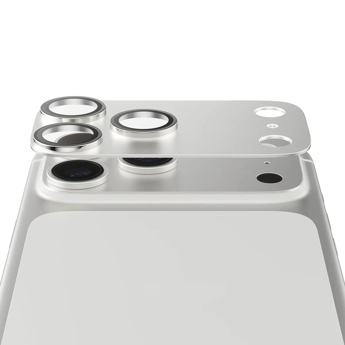 PanzerGlass Fender iPhone 17 Pro - kameralinsskydd Silver