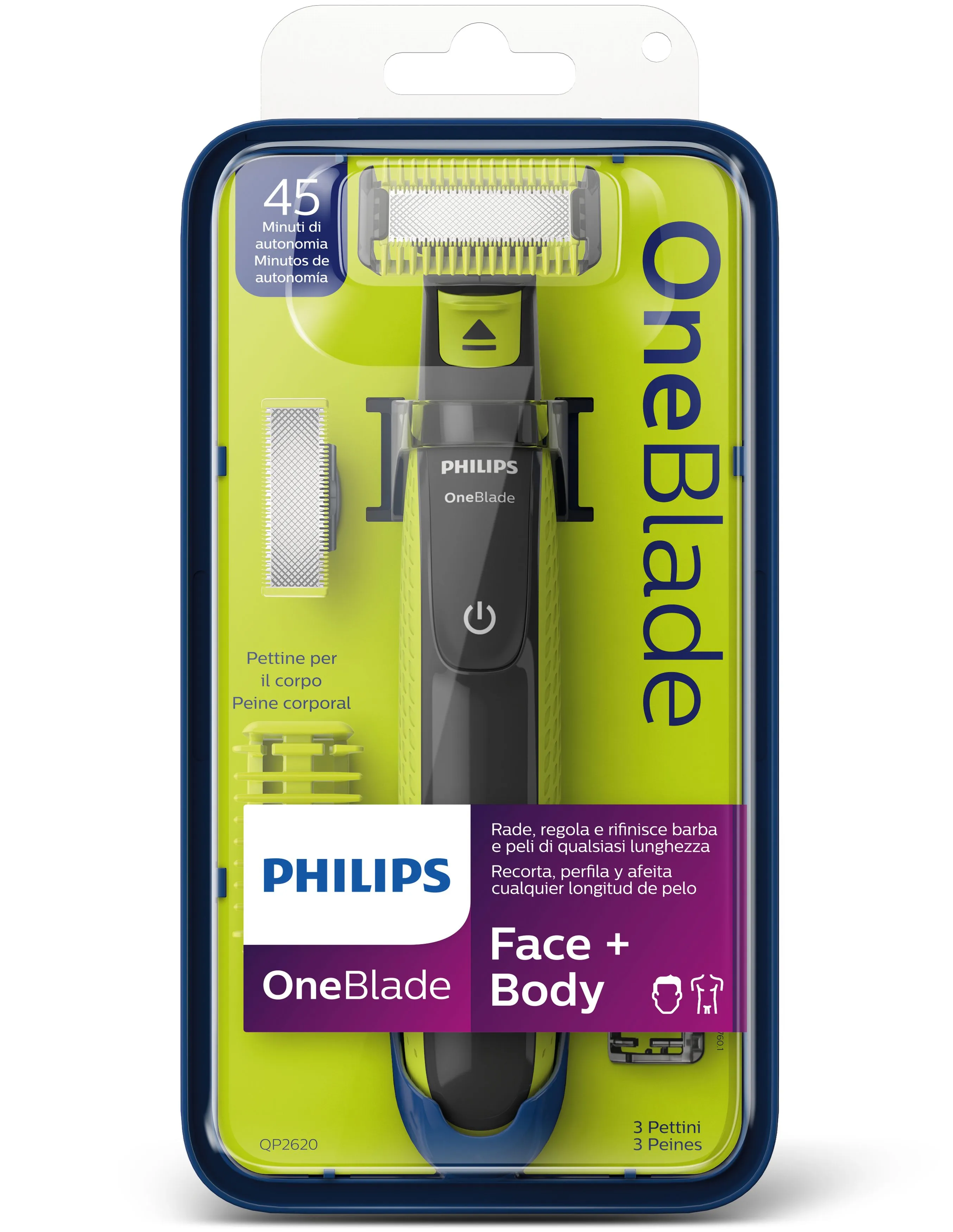 Philips OneBlade QP2620 Face + Body - trimmer