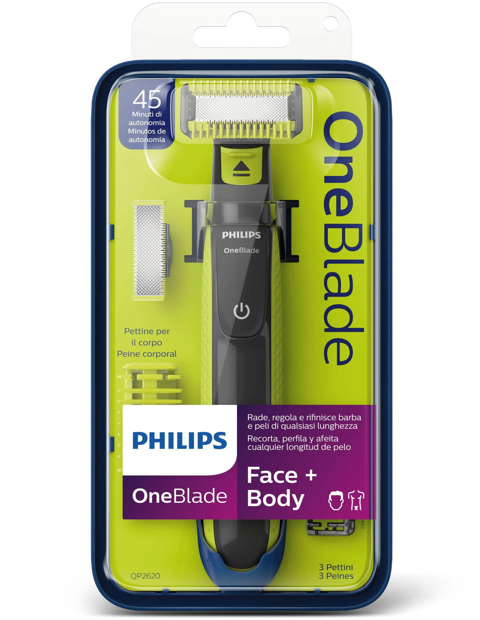 Philips OneBlade QP2620 Face + Body - trimmer