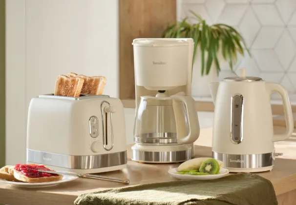 Terraillon Sunrise 15 cups Drip Coffee Maker, Cream