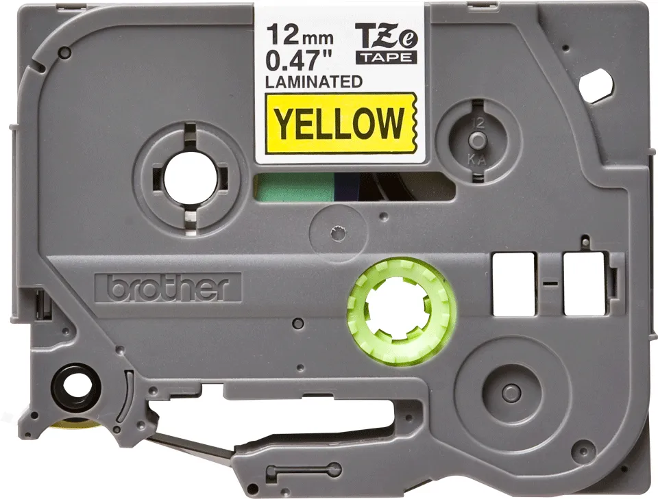 BROTHER TZ631 12 BLACK ON YELLOW