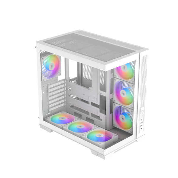 SAMA V52 Midi-Tower Case with window and RGB lighting, White