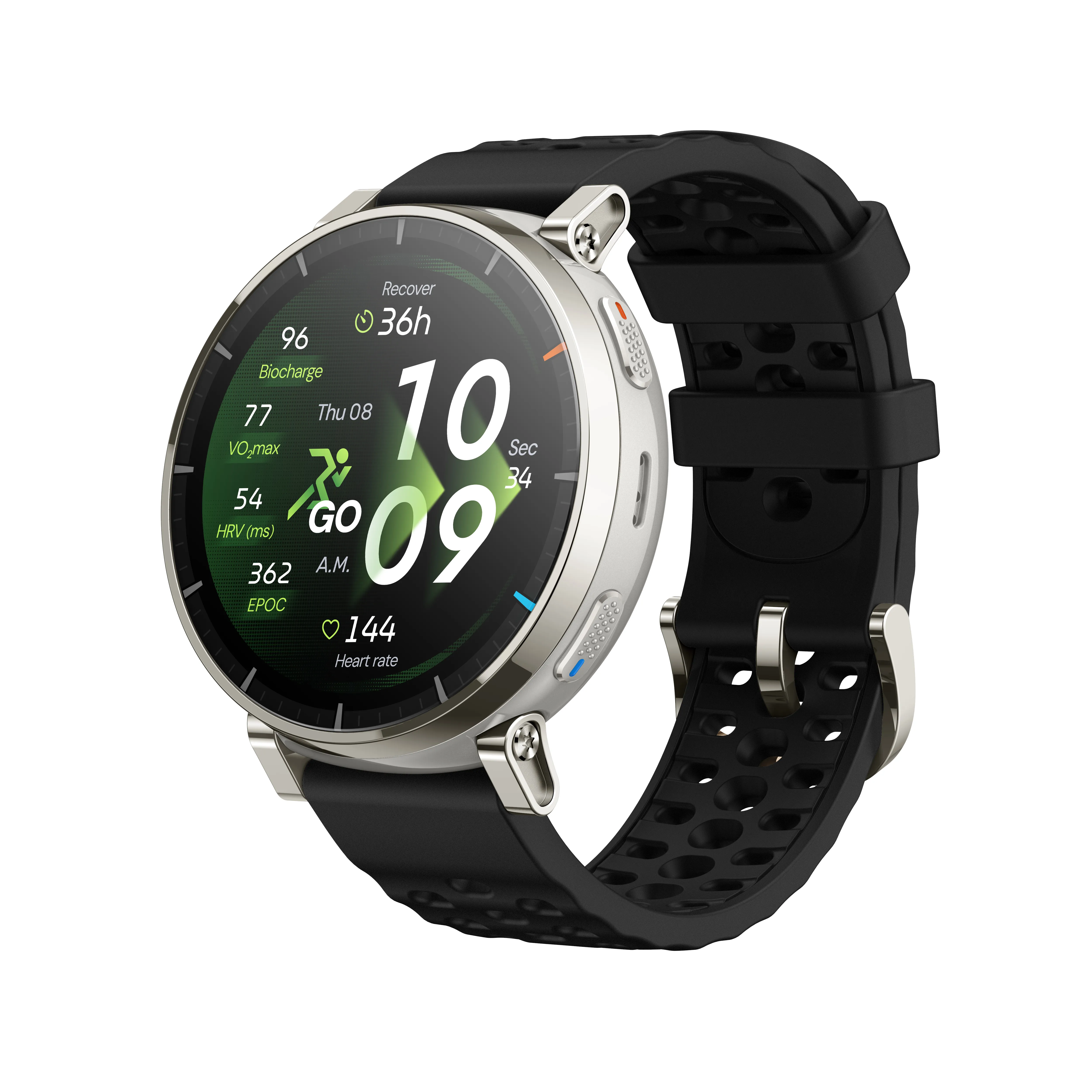 Amazfit Active 3 Premium 45mm Smartwatch, Apex Silver