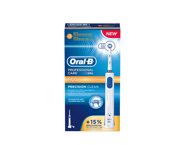 *BRAUN S&Auml;HK&Ouml;HAMMASHARJA ORAL-B PC600 box. - Oral-B&reg; PC600 -s&auml;hk&ouml;hammasharja, 2 minuutin ammattimainen ajastin. Entist&auml; tehokkaampi moottori 8800r/min.