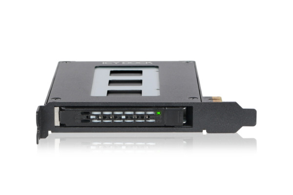 2.5&quot; SATA SSD/HDD to PCIe 2.0 x 1 Hot-Swap Mobile Rack, Black
