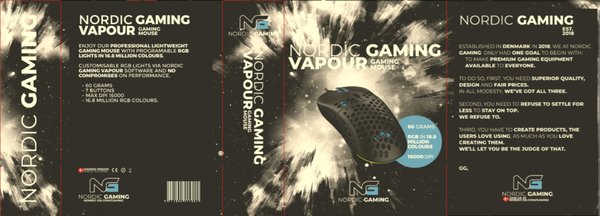 Nordic Gaming Vapour NG-MS20 Ultra Light -pelihiiri, musta