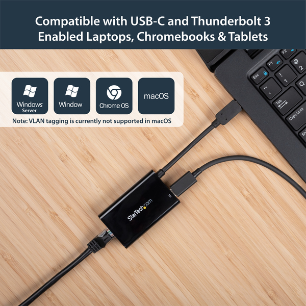 USB-C GIGABIT ETHERNET NETWORK - ADAPTER WITH PD CHARGING