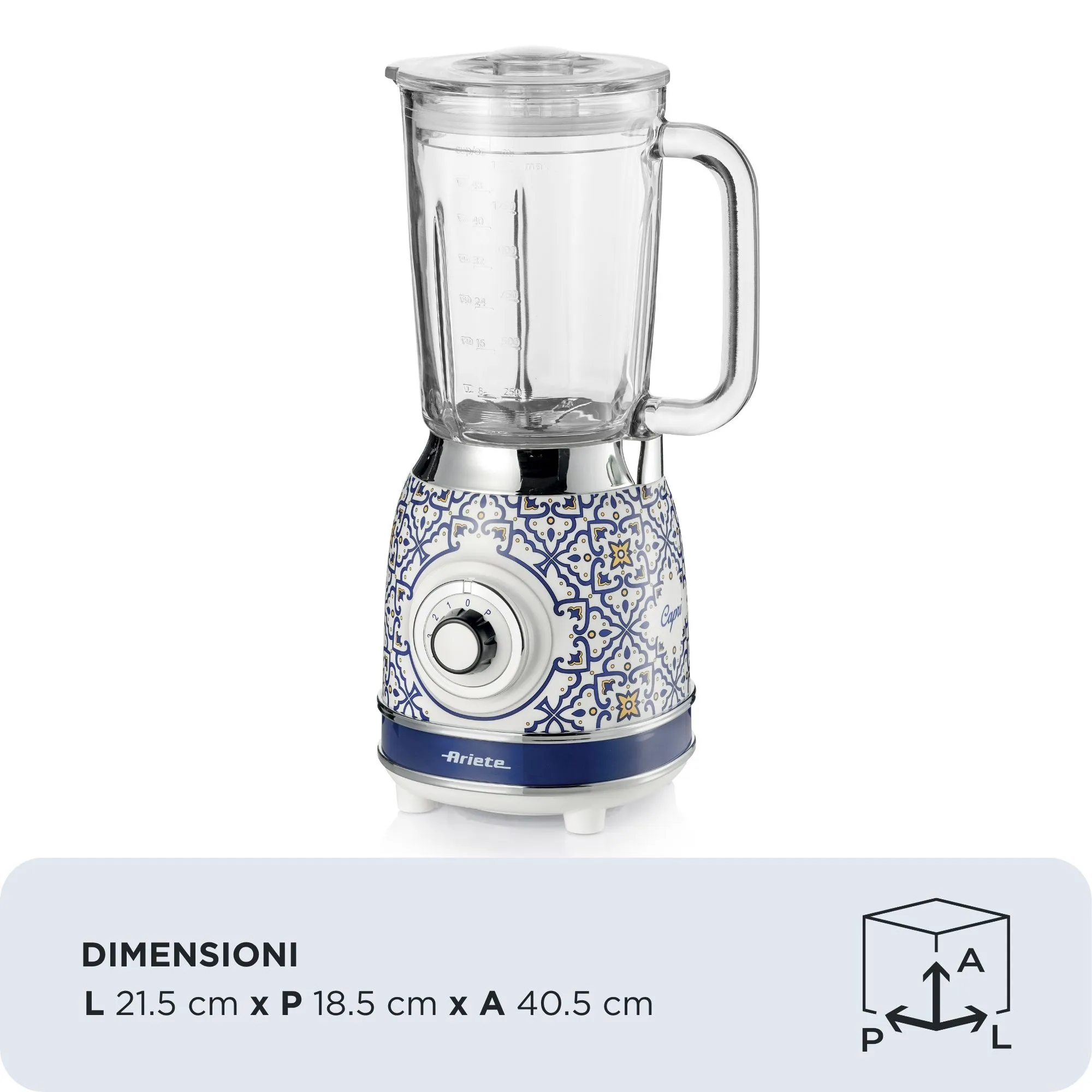 Ariete Capri 00C05830CAR0 1000 W 1,5 l blender, vit, ljusbl&aring;