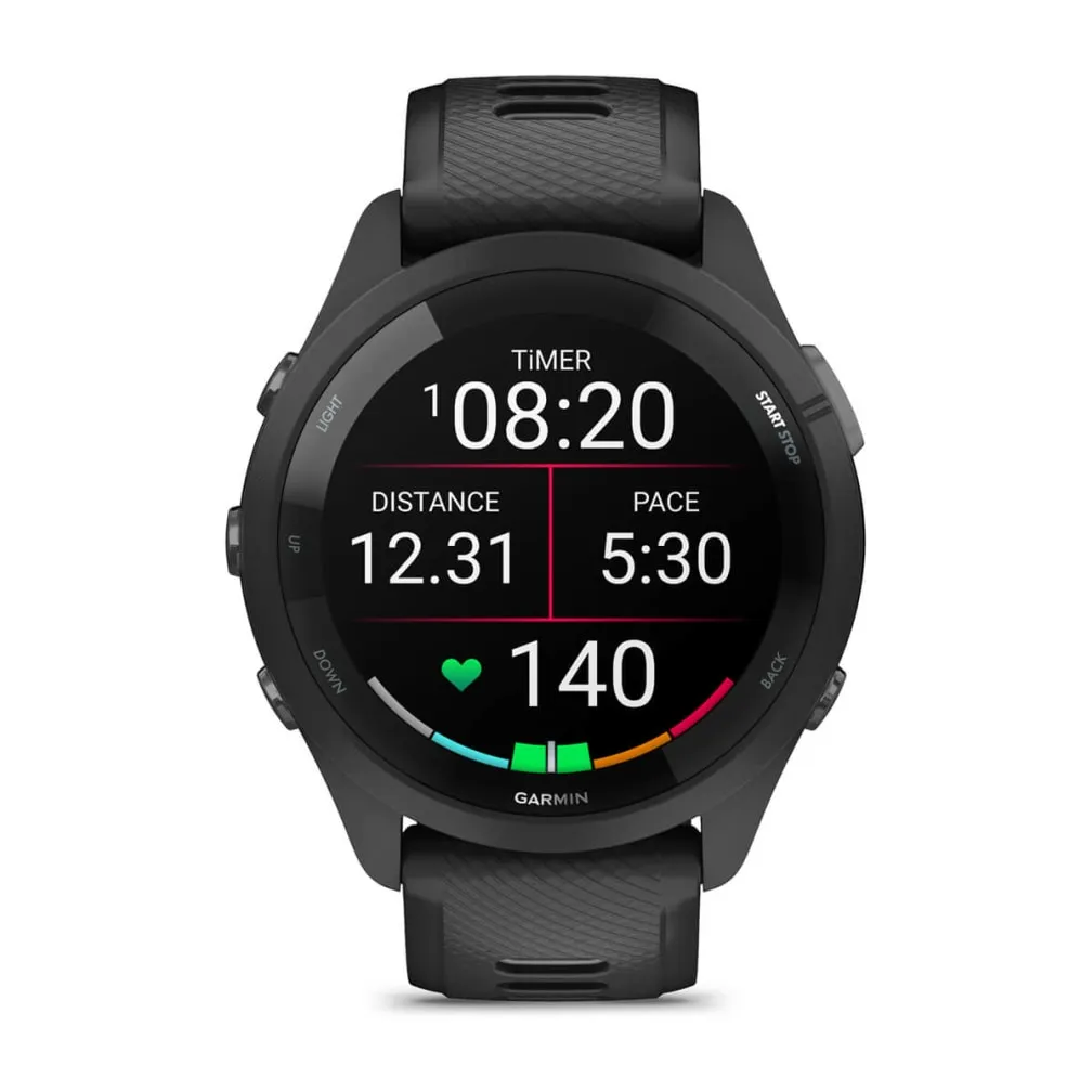 Garmin Forerunner 265 - träningsklocka, Svart