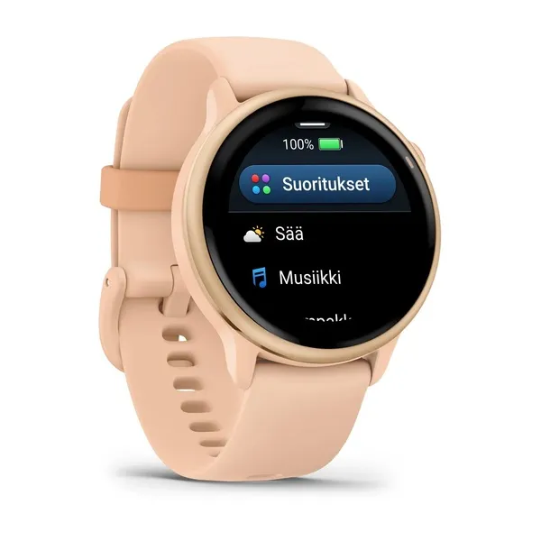 Garmin Vivoactive 6 GPS - smartklocka, metallisk gryningsrosa med gryningsrosa armband