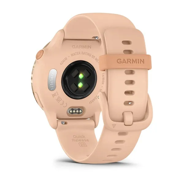Garmin Vivoactive 6 GPS - smartklocka, metallisk gryningsrosa med gryningsrosa armband