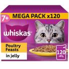 Whiskas Poultry Feast in Jelly, Wet food for cats, Adult, 120 x 85g