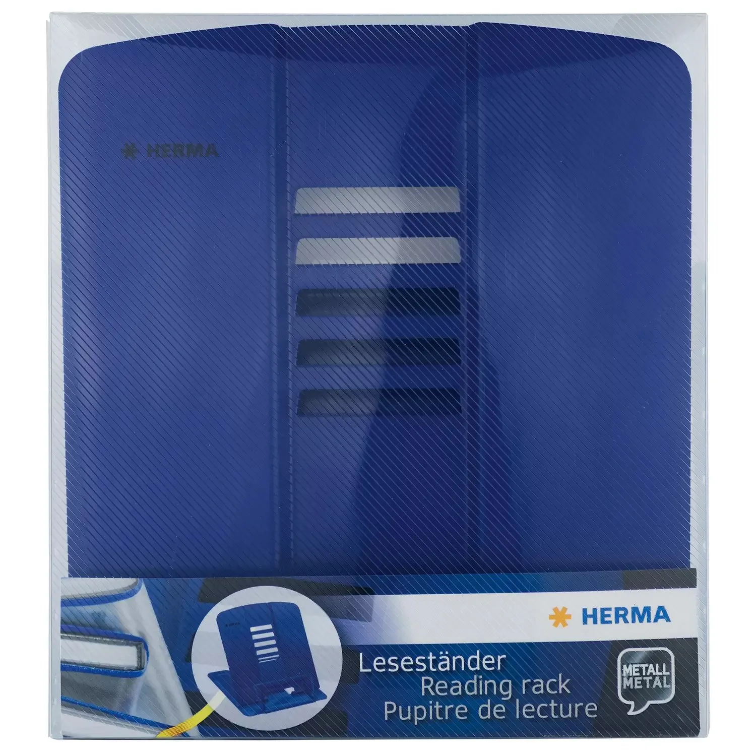 Herma Reading rack metal blue