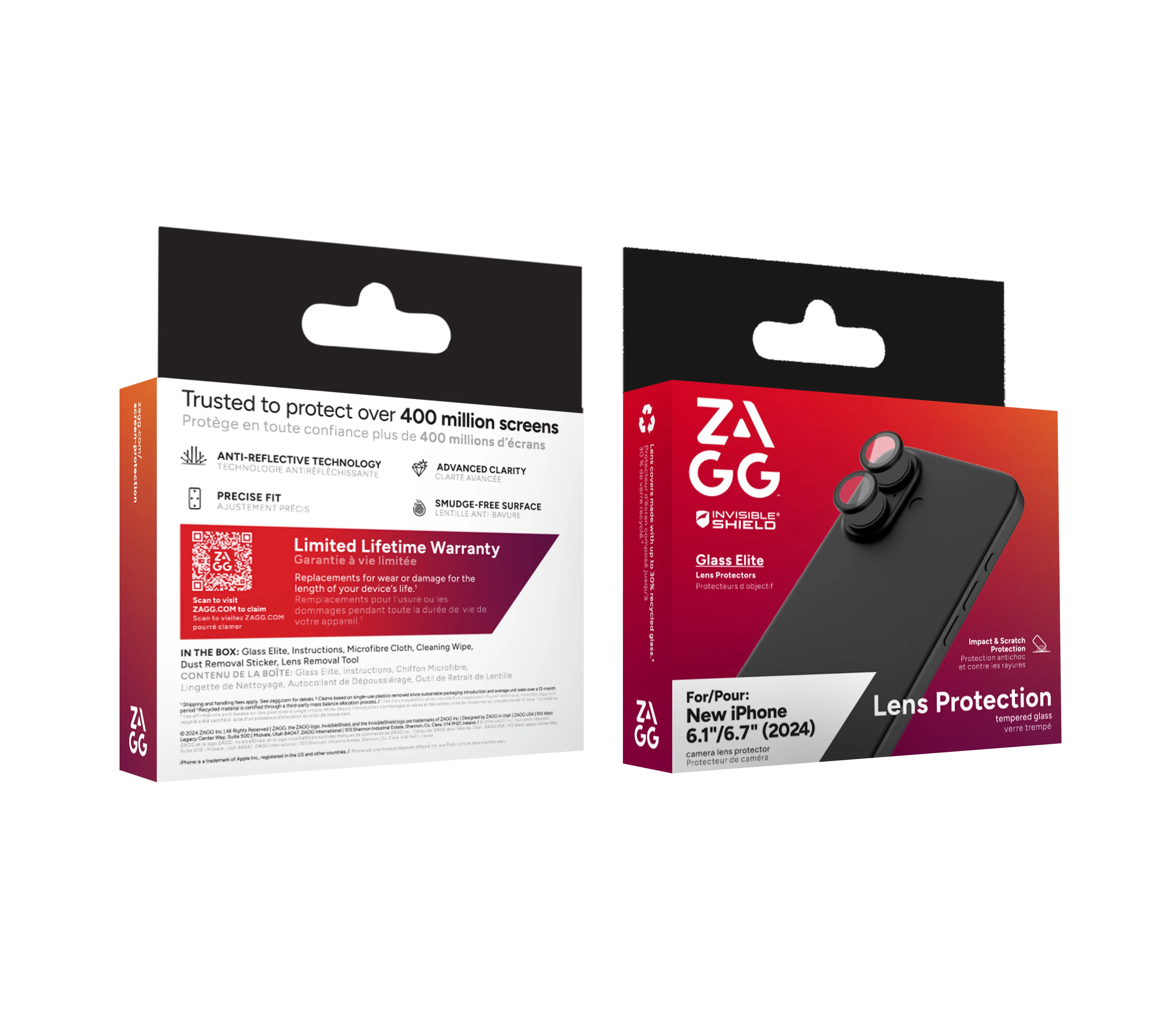Zagg InvisibleShield Premium Glass iPhone 16 / 16 Plus -kameran linssinsuoja