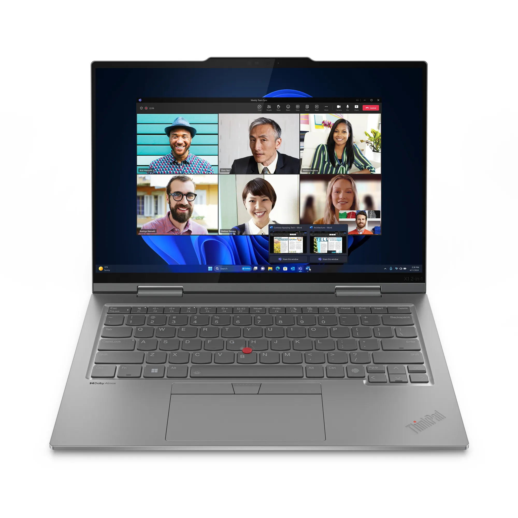 Lenovo ThinkPad X1 2-in-1 Gen 9 14" 155U, 16 Gt, 512 Gt, Win 11 Pro -kannettava, harmaa