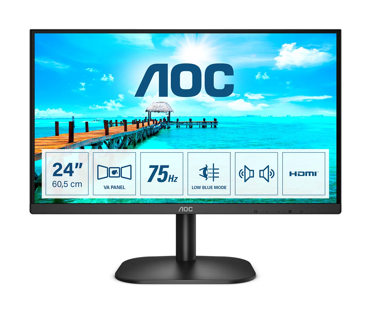 AOC 24B2XDAM 24" Full HD, VA - sk&auml;rm