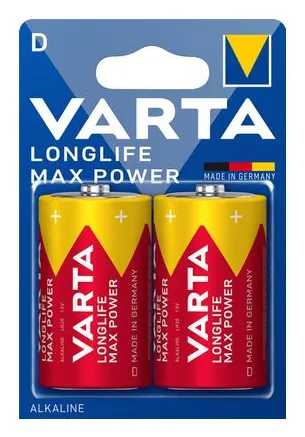 VARTA Longlife Max Power D (LR20) Alkaline 2-Pack - Paristo