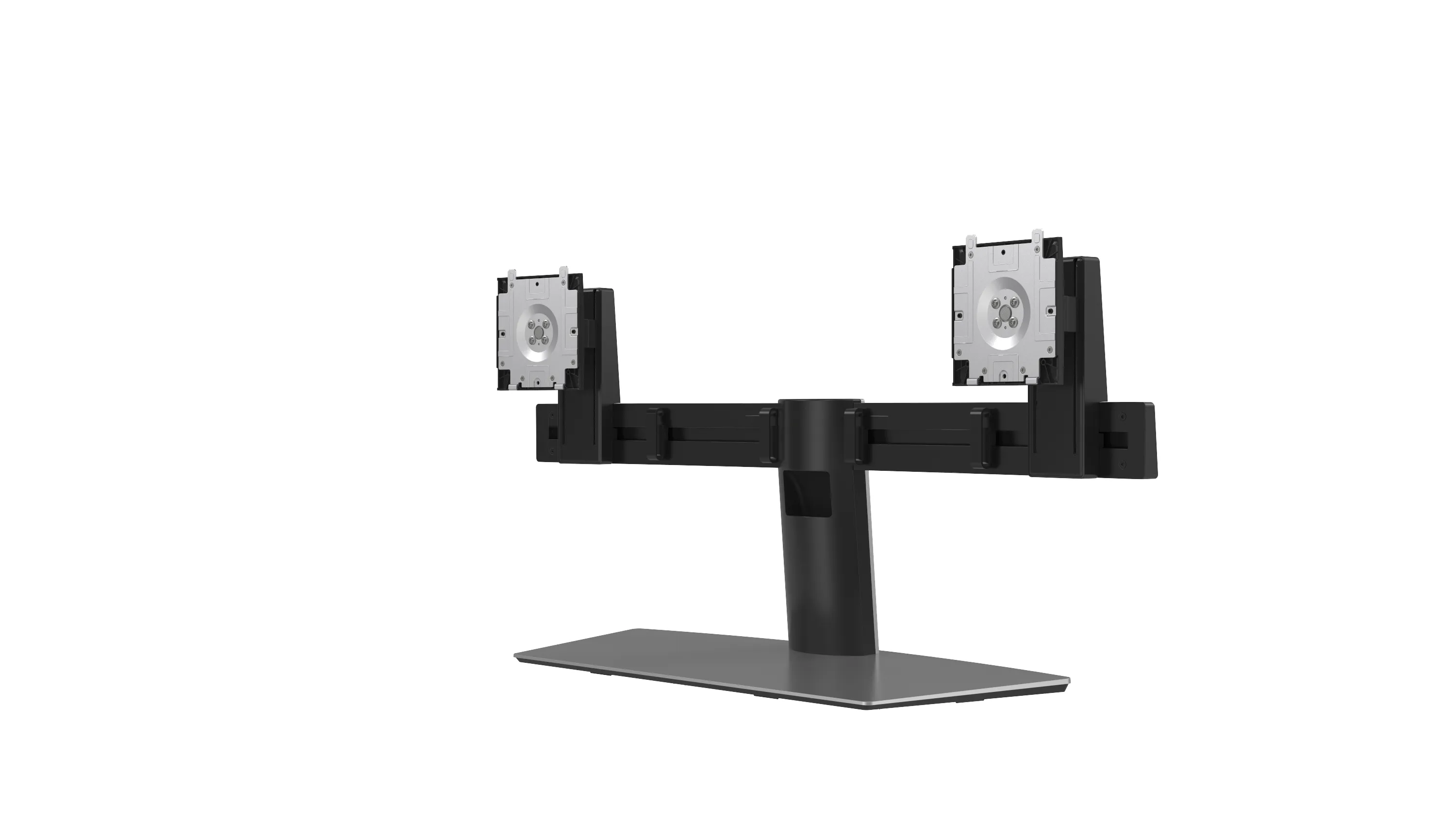 Dell Pro Dual Monitor Stand MDS19-p&ouml;yt&auml;jalka kahdelle n&auml;yt&ouml;lle 19-27", 6 kg, musta