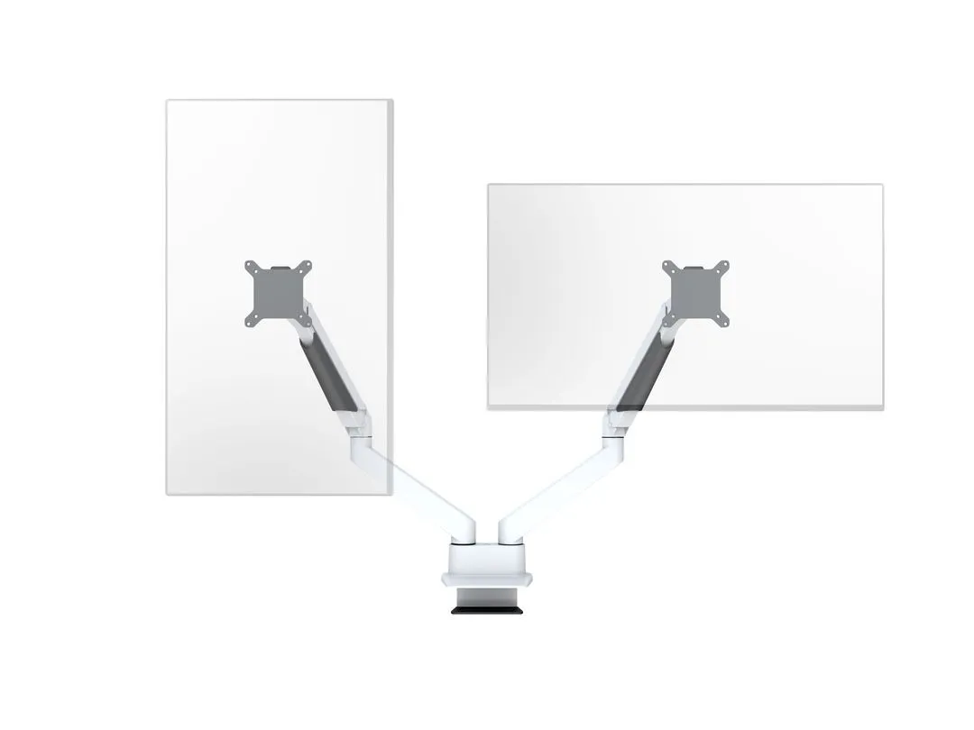 M VESA Gas Lift Arm Dual Side by Side Wh